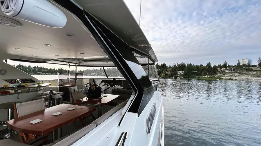 Small boat with a custom wrap
