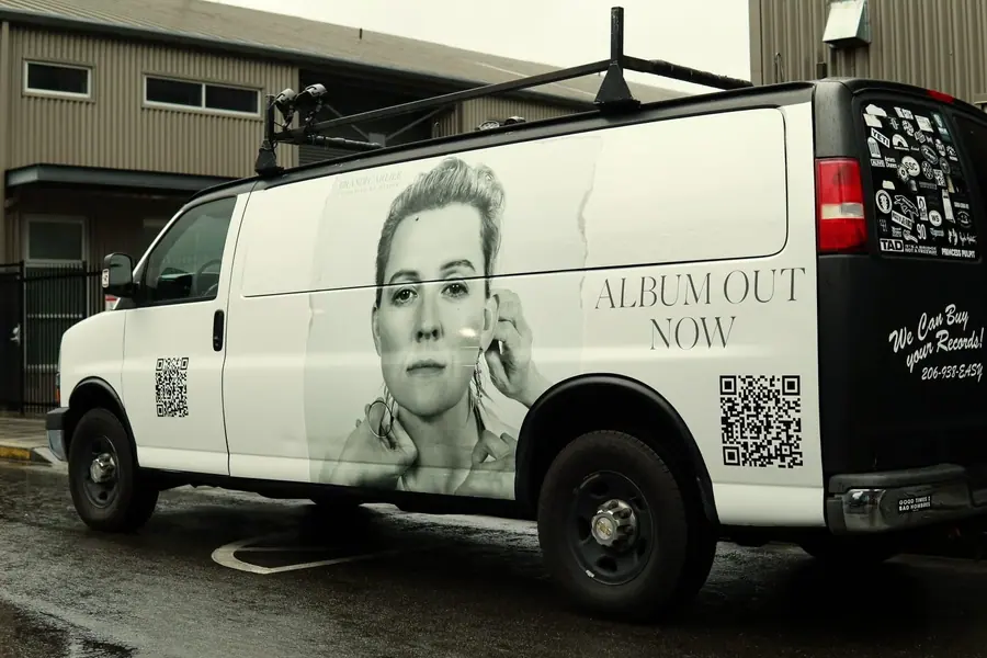 Van wrapped for the Brandi Carlile album promotion
