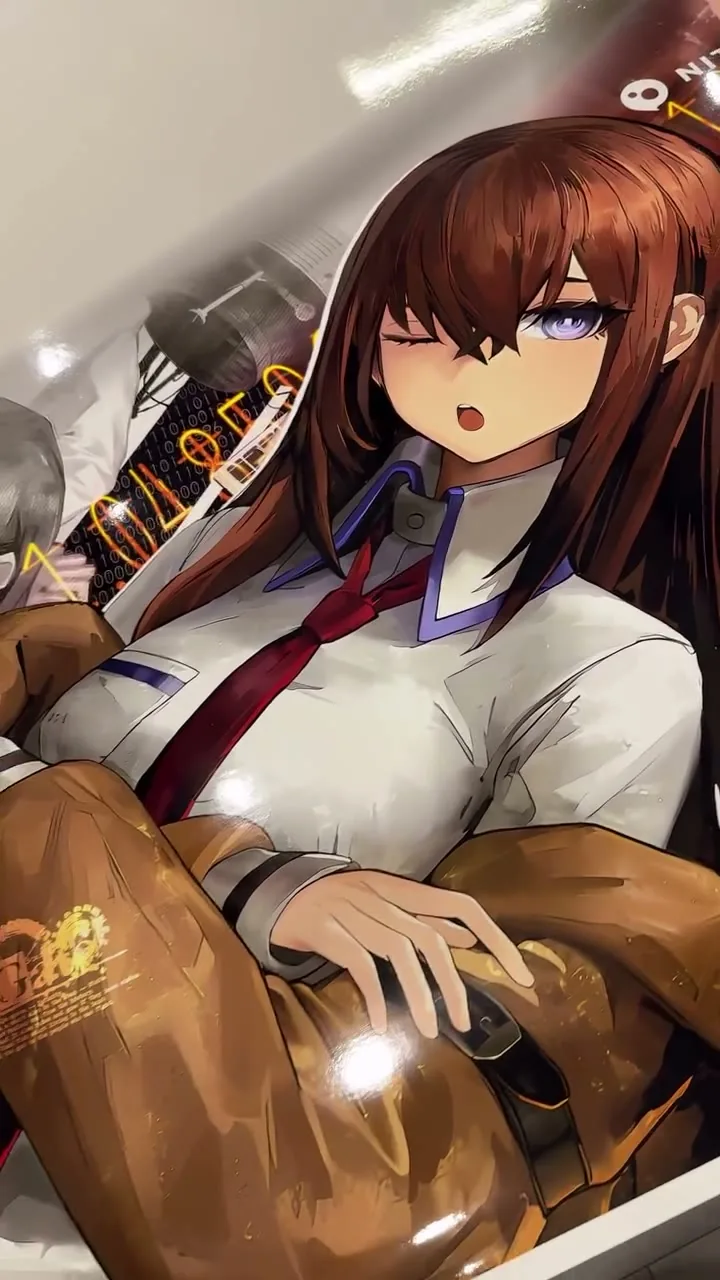 Makise Kurisu from Steins;Gate printed along the side of a car