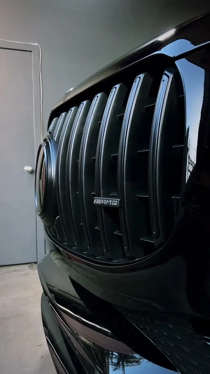 Black Mercedes-AMG GLS 63 with tinted windows and a satin black chrome delete